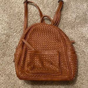 Mini leather backpack